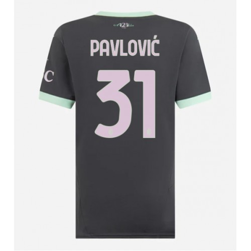 Dámy Fotbalový dres AC Milan Strahinja Pavlovic #31 2024-25 Třetí Krátký Rukáv